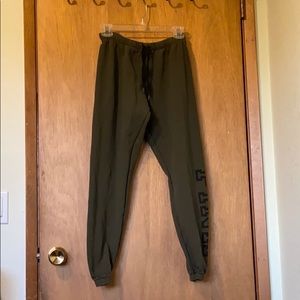 PINK Victoria’s Secret green sweatpants